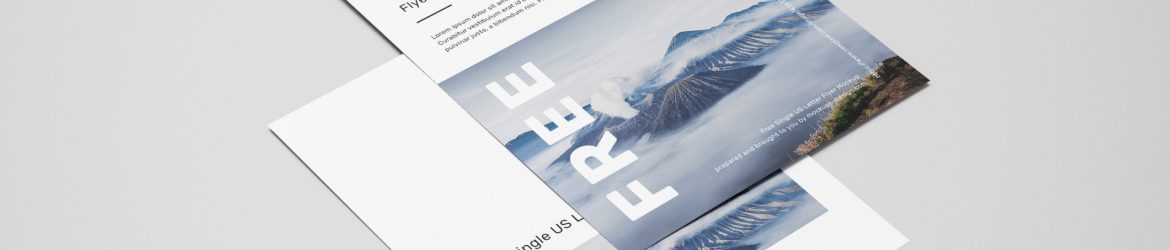 Free single US letter flyer mockup