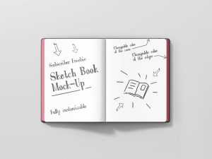 Free Sketchbook Mockup (PSD)