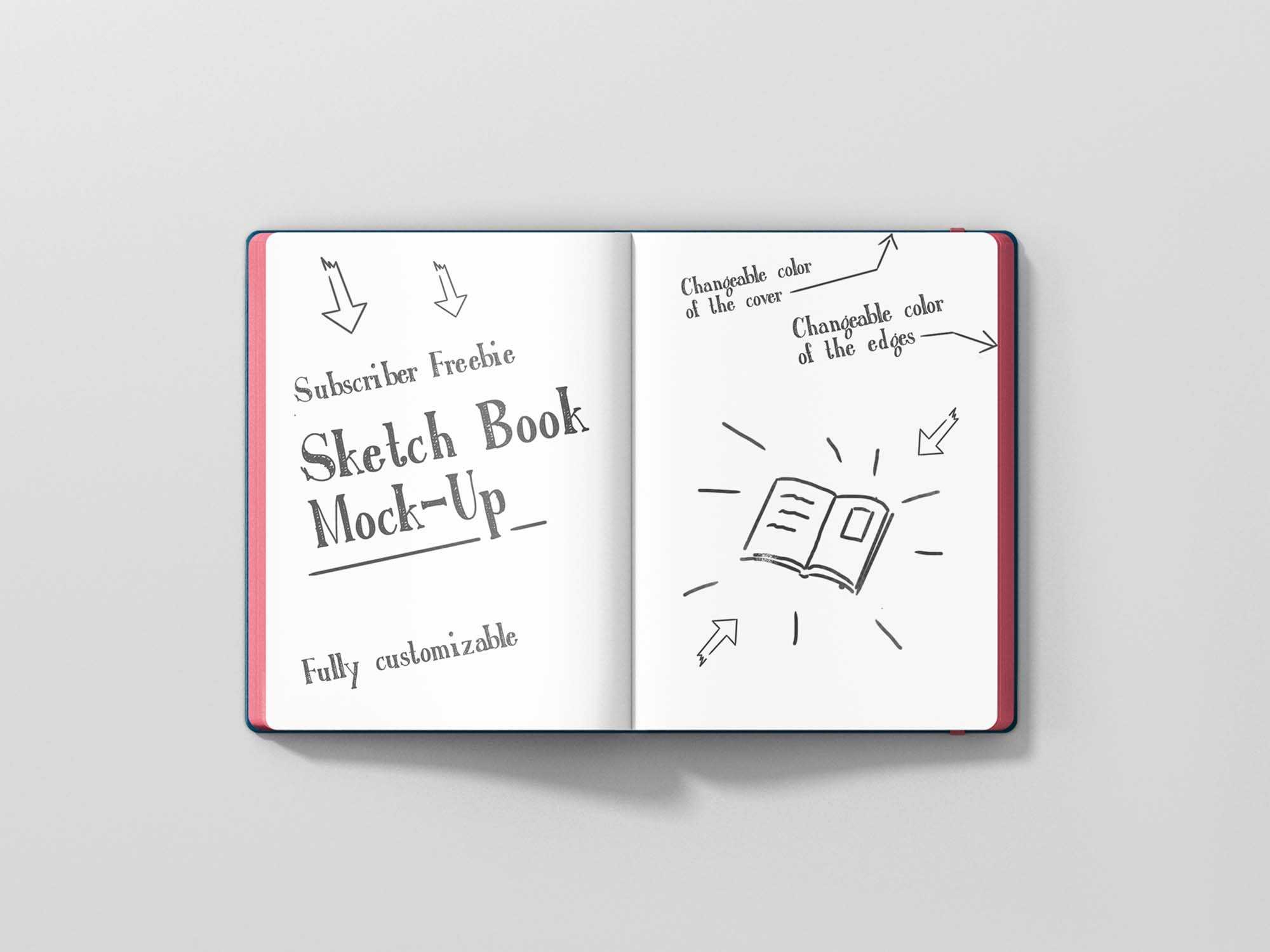 Free Sketchbook Mockup (PSD)