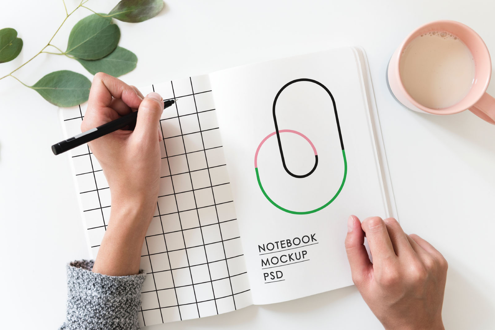 Free Sketchbook Mockup PSD