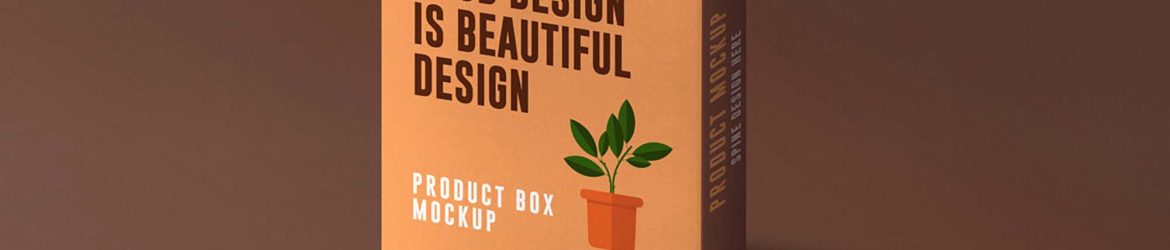 Free Slide Product Box Mockup (PSD)