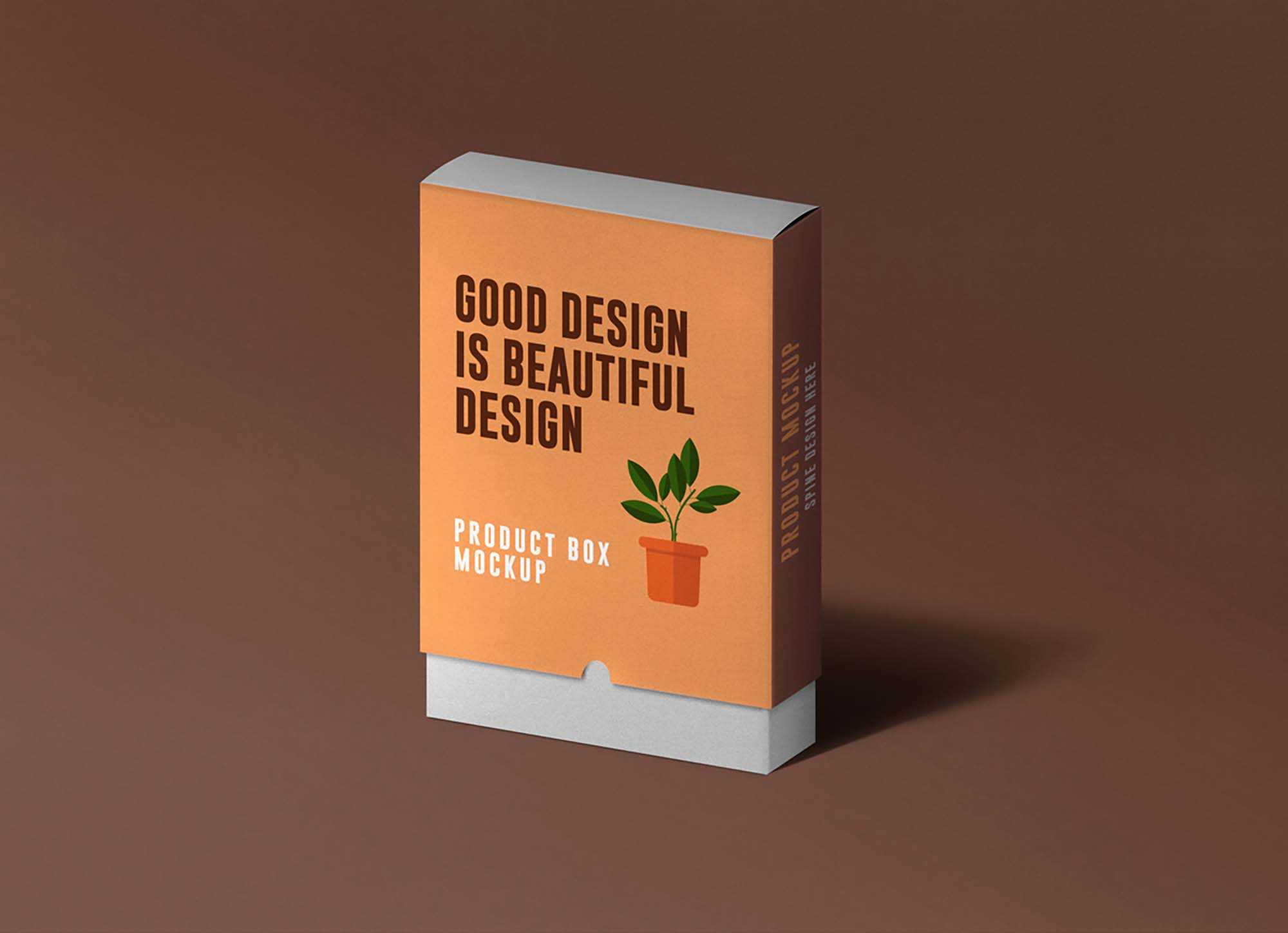 Free Slide Product Box Mockup (PSD)