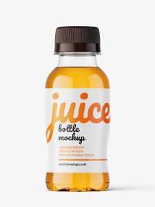 Free small apple juice bottle mockup