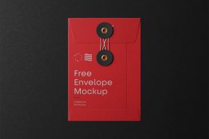Free Small String Envelope Mockup (PSD)