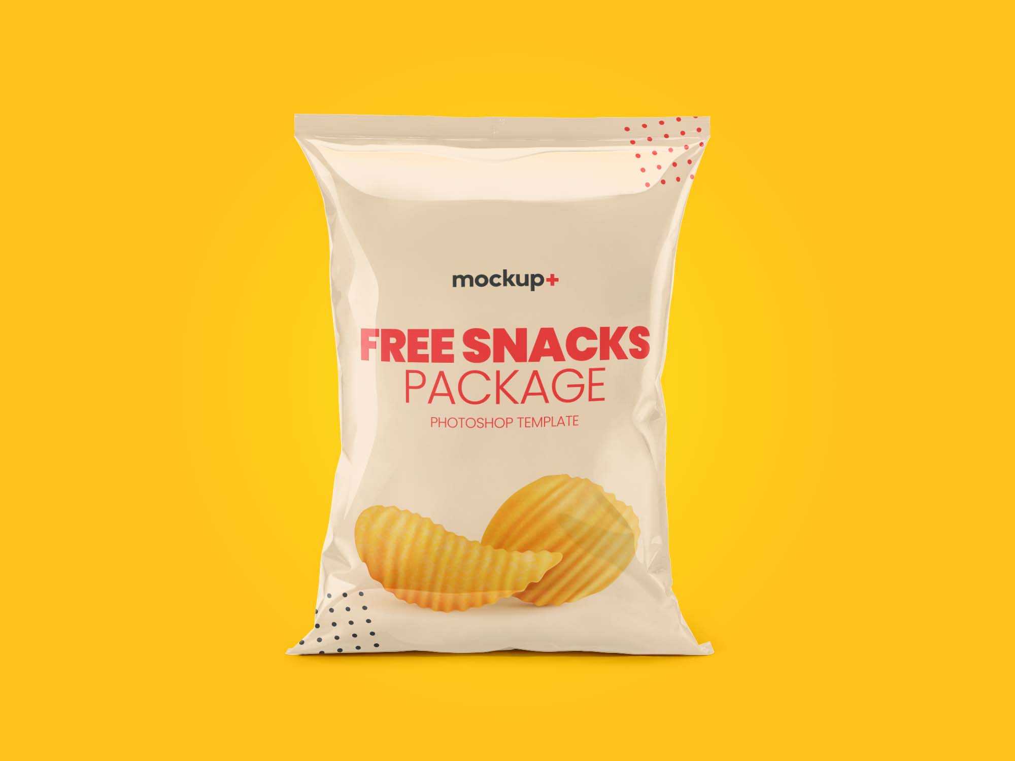 Free Snacks Packing Mockup (PSD)