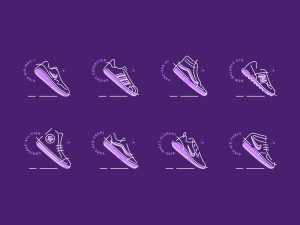 Free Sneakers Vector Icons (Ai)