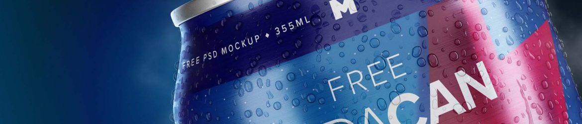 Free Soda Can Mockup (PSD)