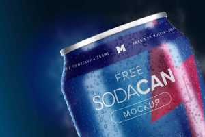 Free Soda Can Mockup (PSD)