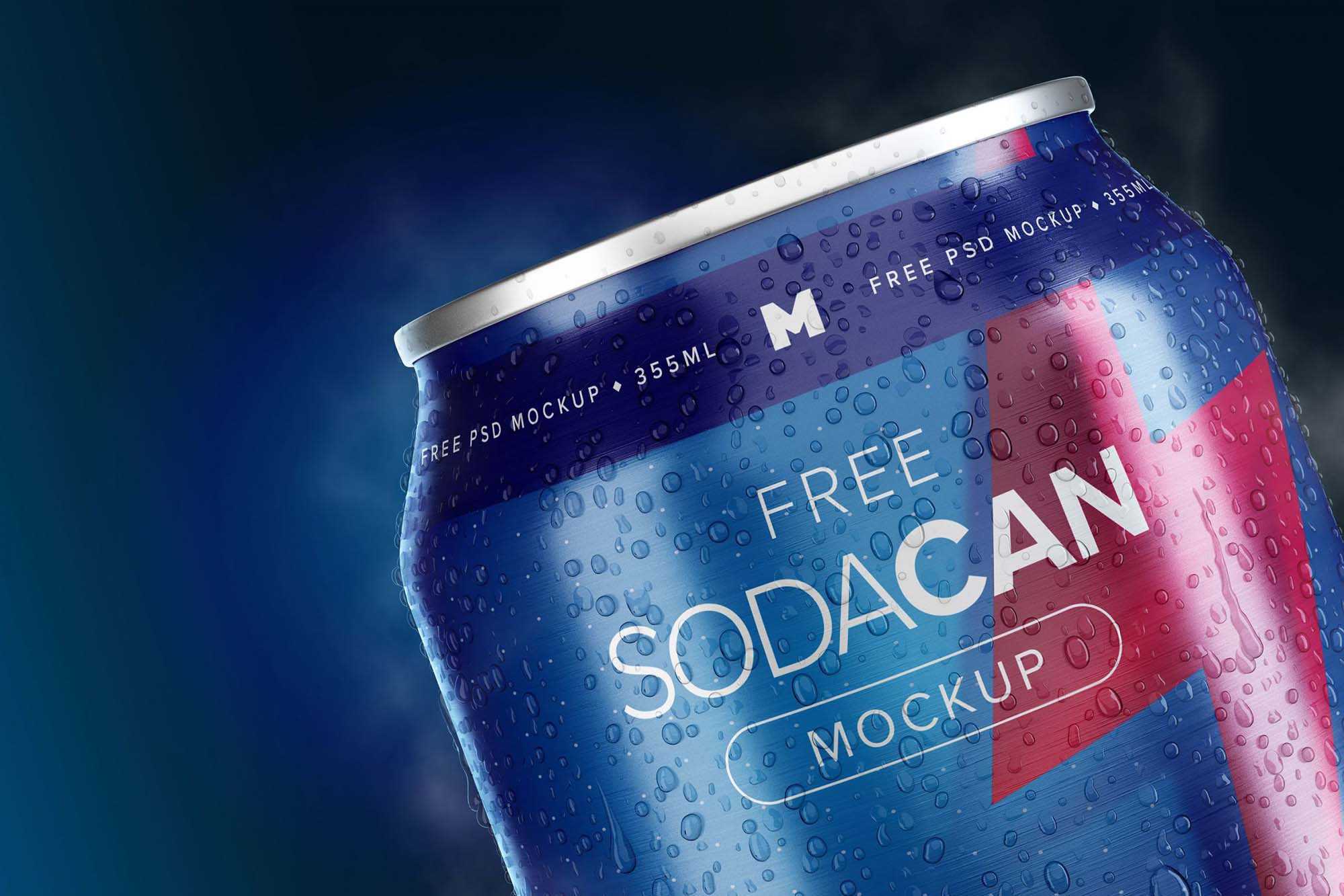 Free Soda Can Mockup (PSD)