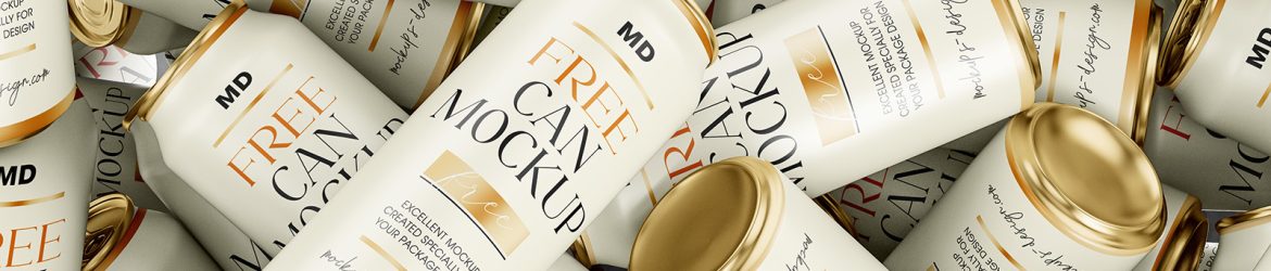 Free soda cans mockup - Instant Download