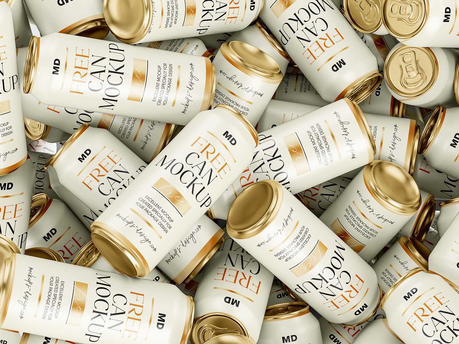 Free soda cans mockup - Instant Download