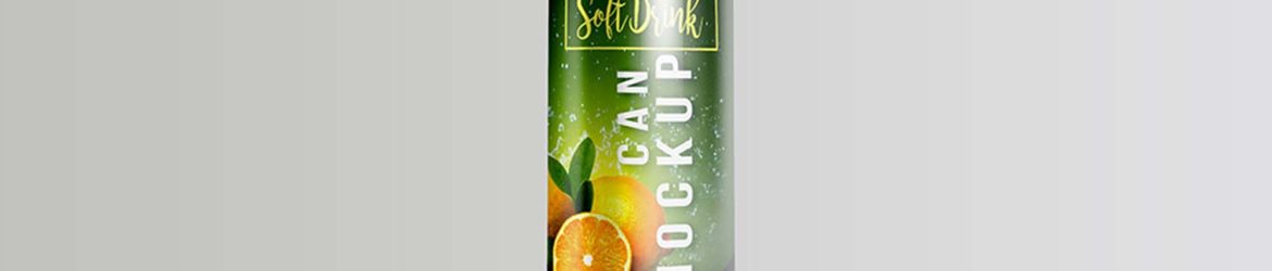 Free Soft Drink Can Mockup (PSD)
