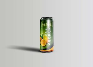 Free Soft Drink Can Mockup (PSD)