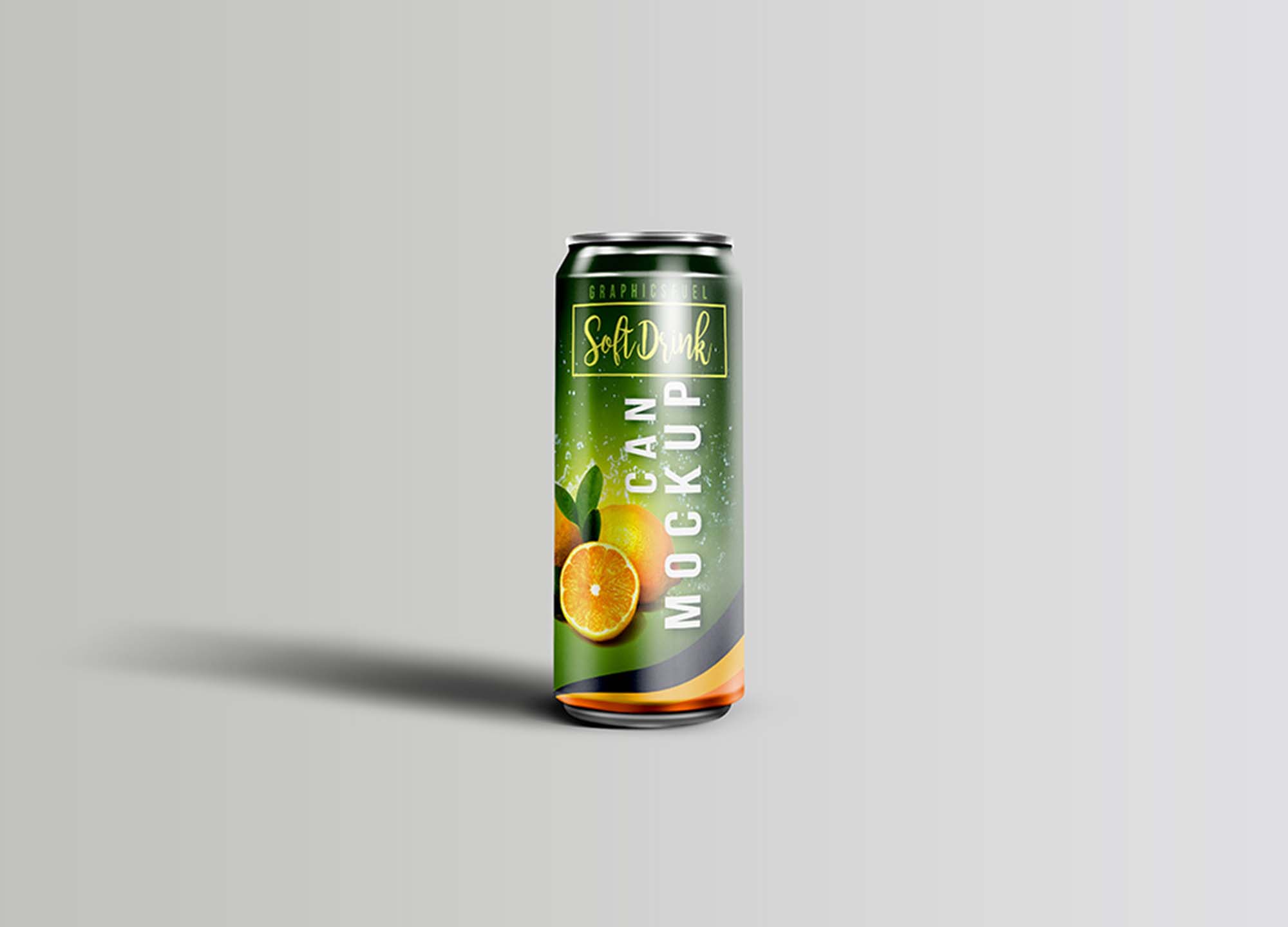 Free Soft Drink Can Mockup (PSD)