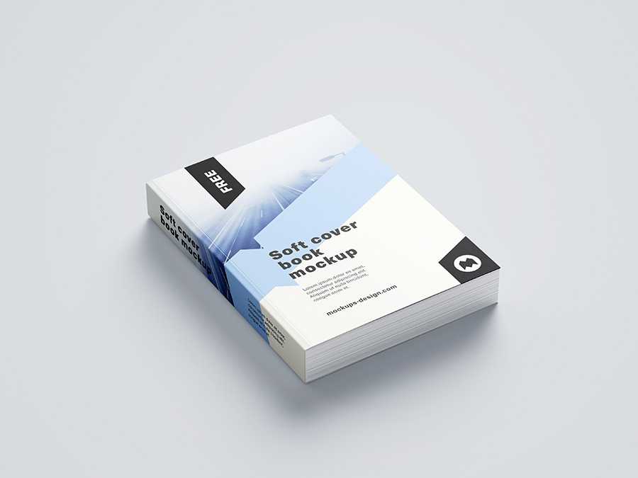 Free softcover book mockup