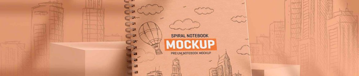 Free Spiral Notebook Mockup (PSD)