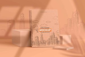 Free Spiral Notebook Mockup (PSD)