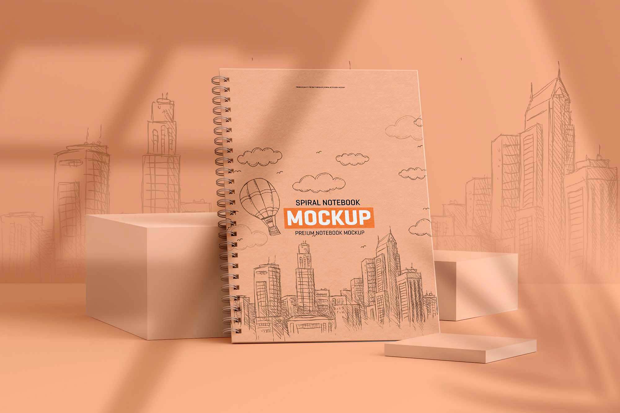 Free Spiral Notebook Mockup (PSD)