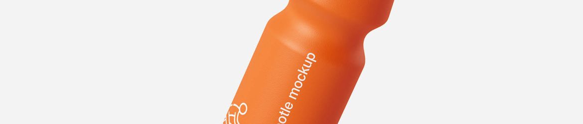 Free sport water bottle mockup
