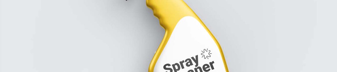 Free Spray Cleaner Bottle Mockup (PSD)