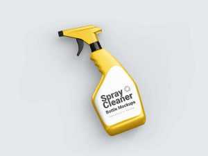 Free Spray Cleaner Bottle Mockup (PSD)
