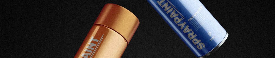 Free Spray Paint Can Mockup (PSD)