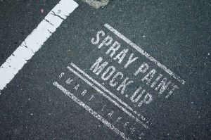 Free Spray Paint Mockup (PSD)