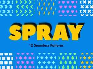 Free Spray Seamless Patterns (PSD, PNG)