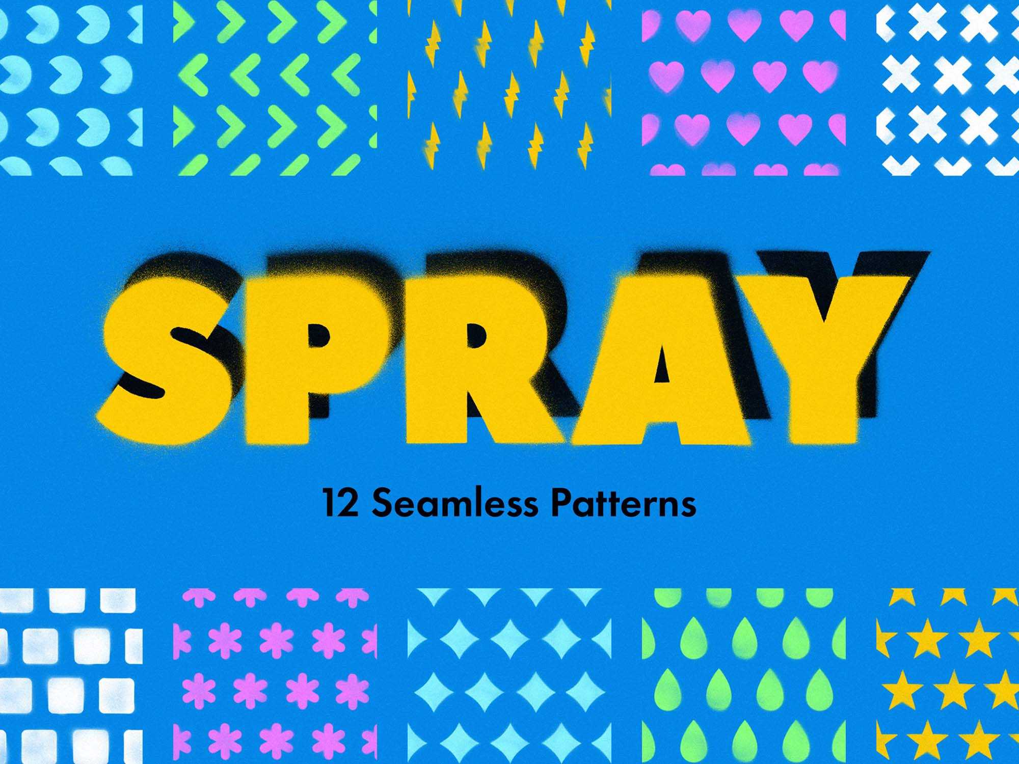 Free Spray Seamless Patterns (PSD, PNG)