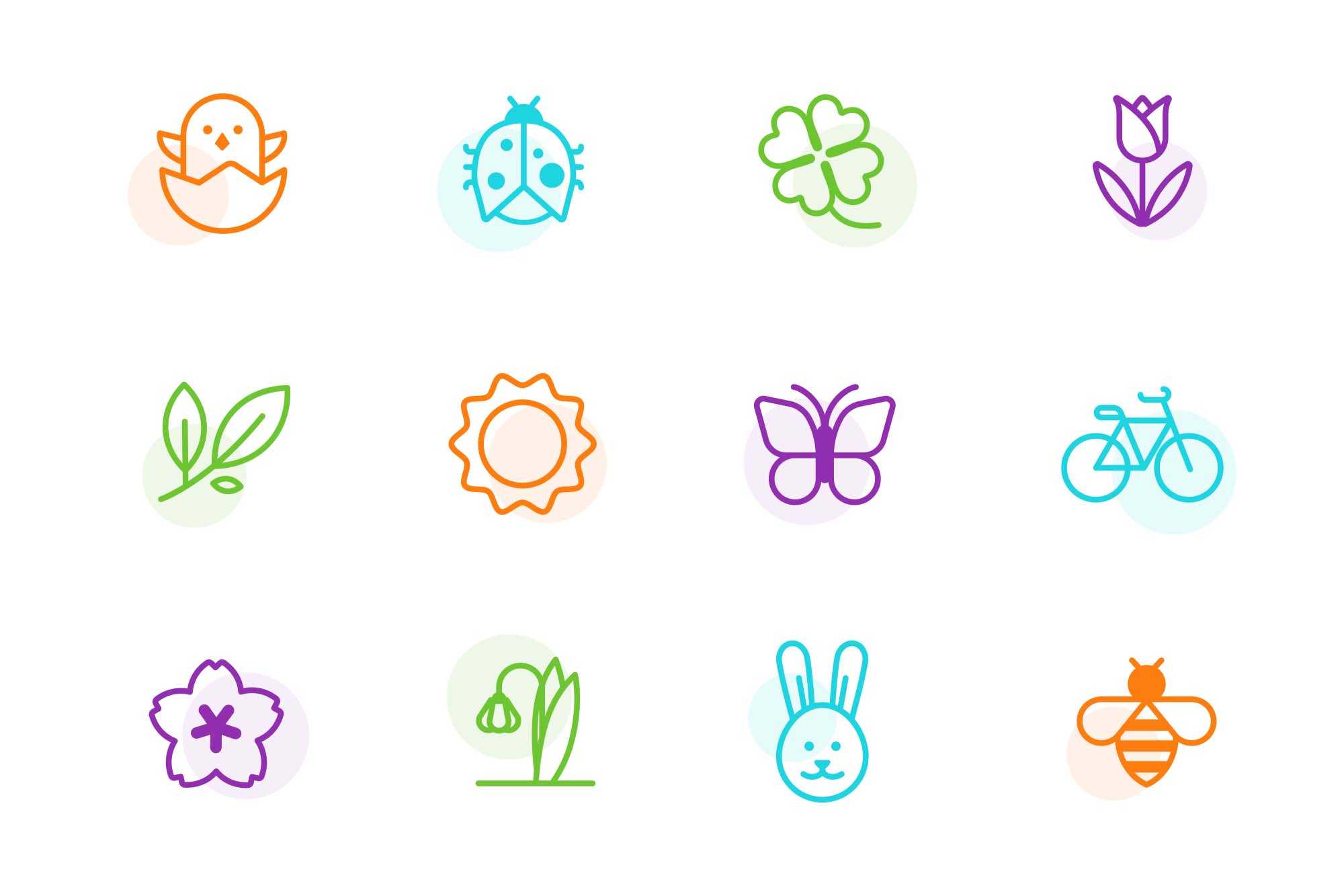 Free Spring Vector Icons (AI)