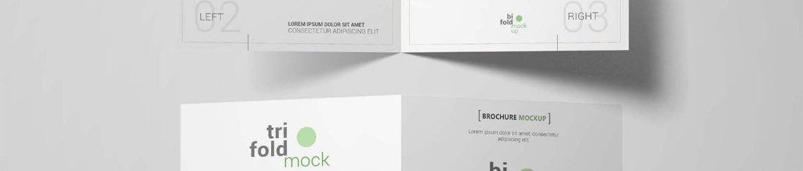 Free Square Bifold Brochure Mockup (PSD)