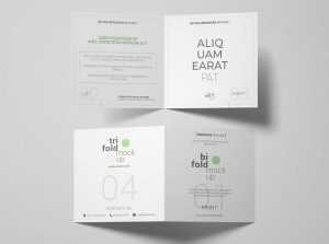 Free Square Bifold Brochure Mockup (PSD)