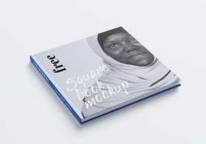 Free square book mockup