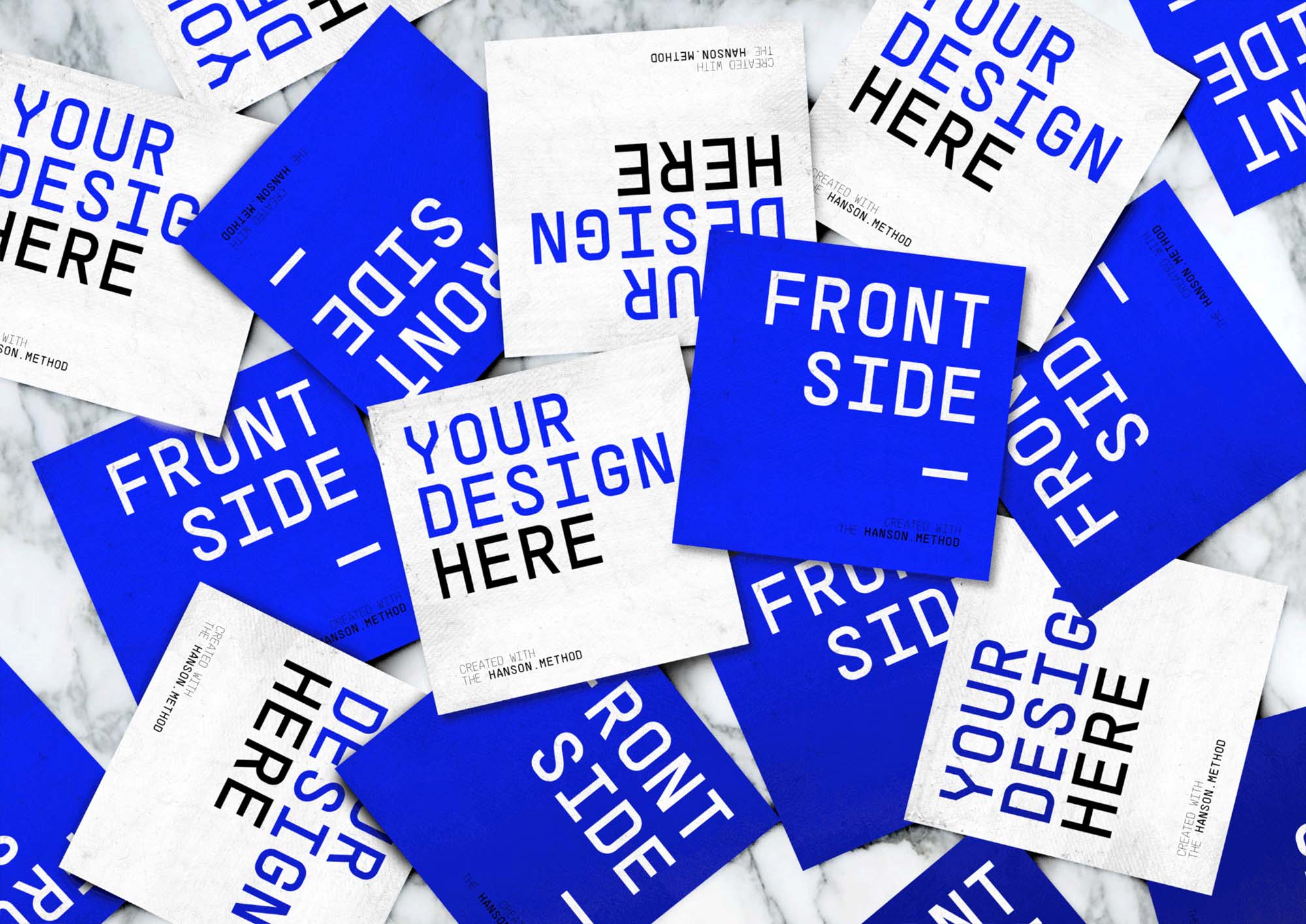 Free Square Business Card Mockup (PSD)