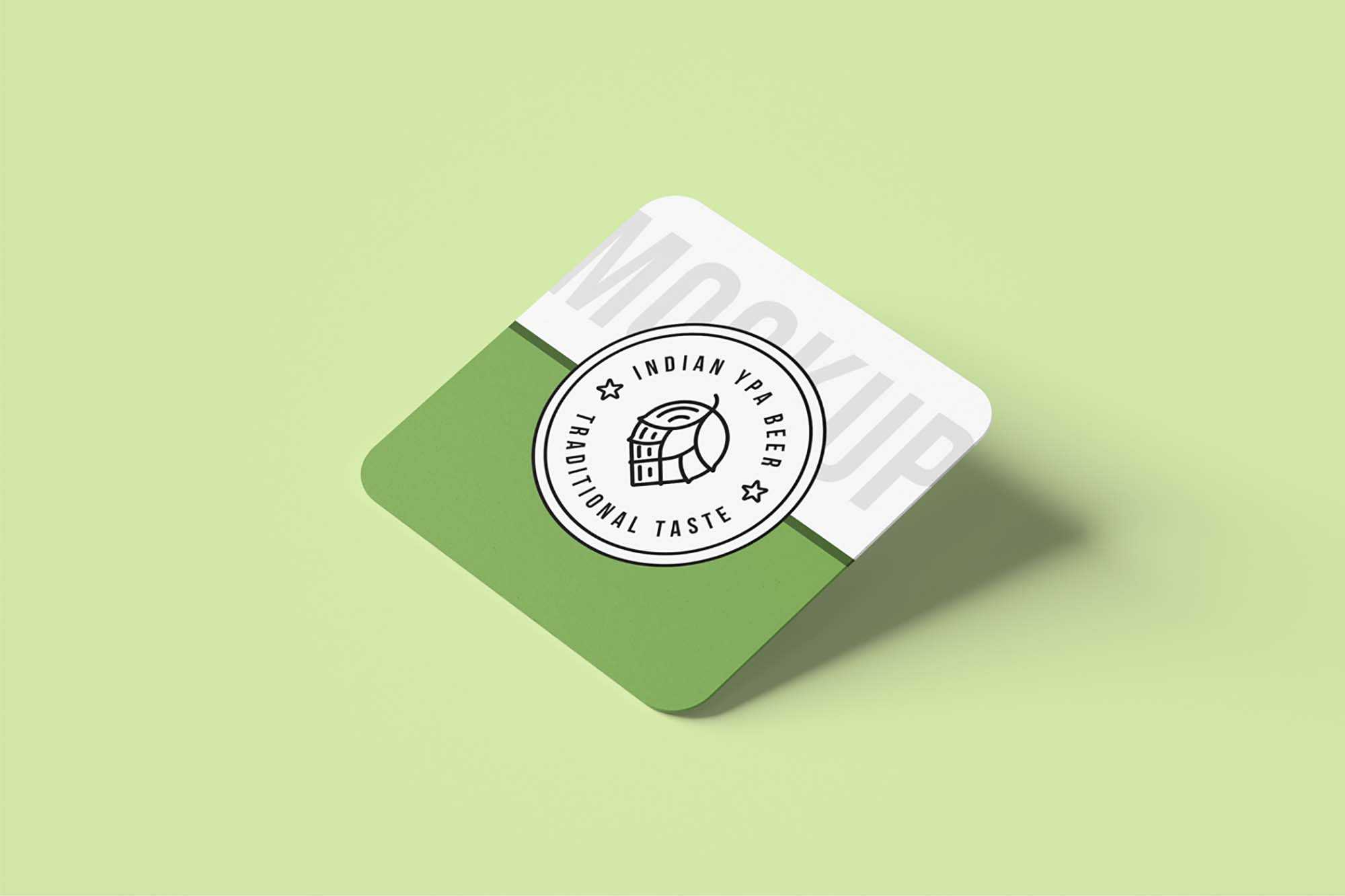 Free Square Coaster Mockup (PSD)