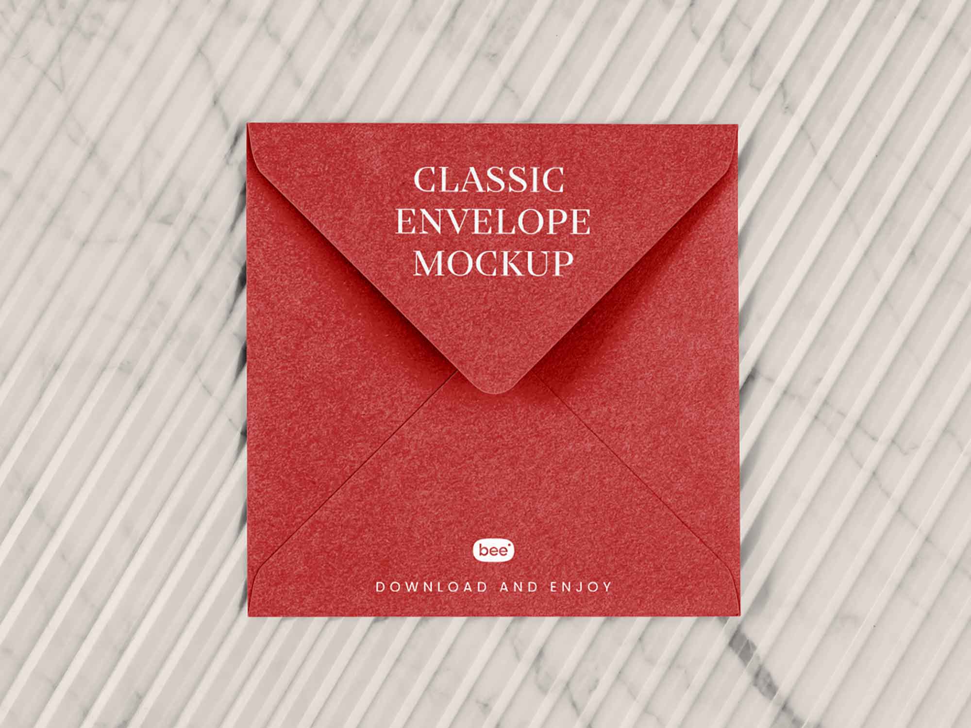 Free Square Envelope Mockup (PSD)