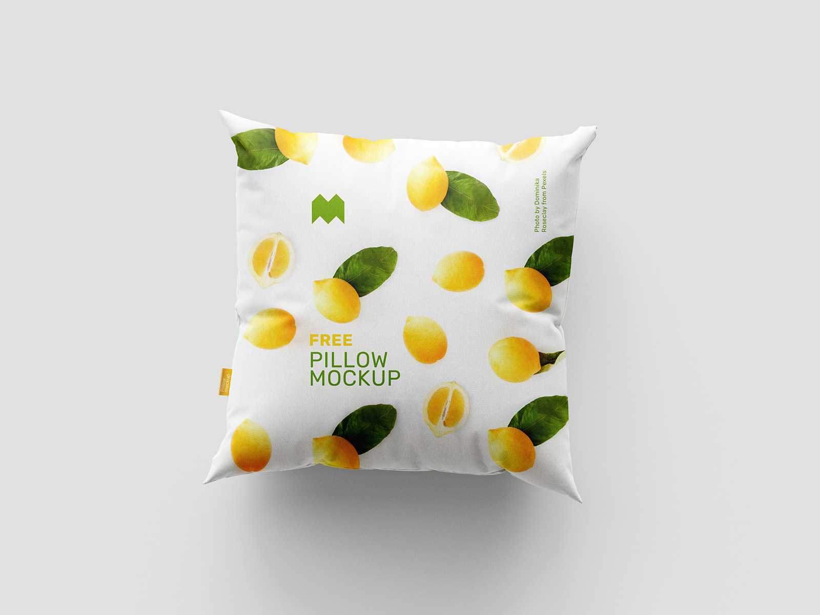 Free square pillow mockup