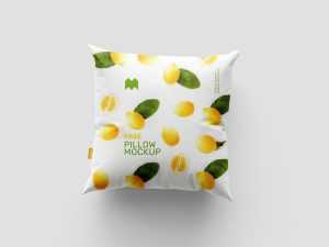 Free square pillow mockup