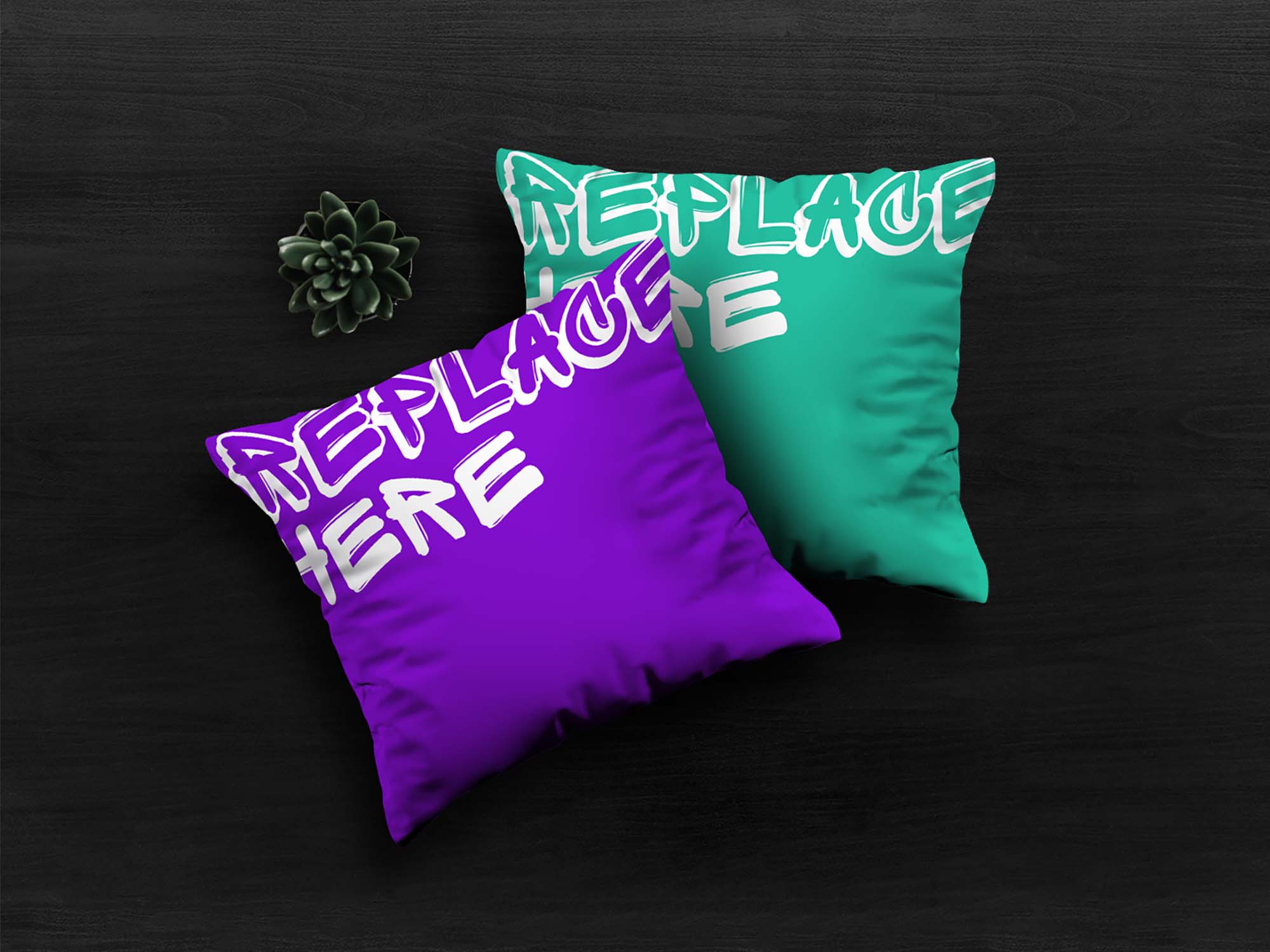 Free Square Pillows Mockup (PSD)