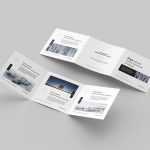 Free square trifold flyer mockup