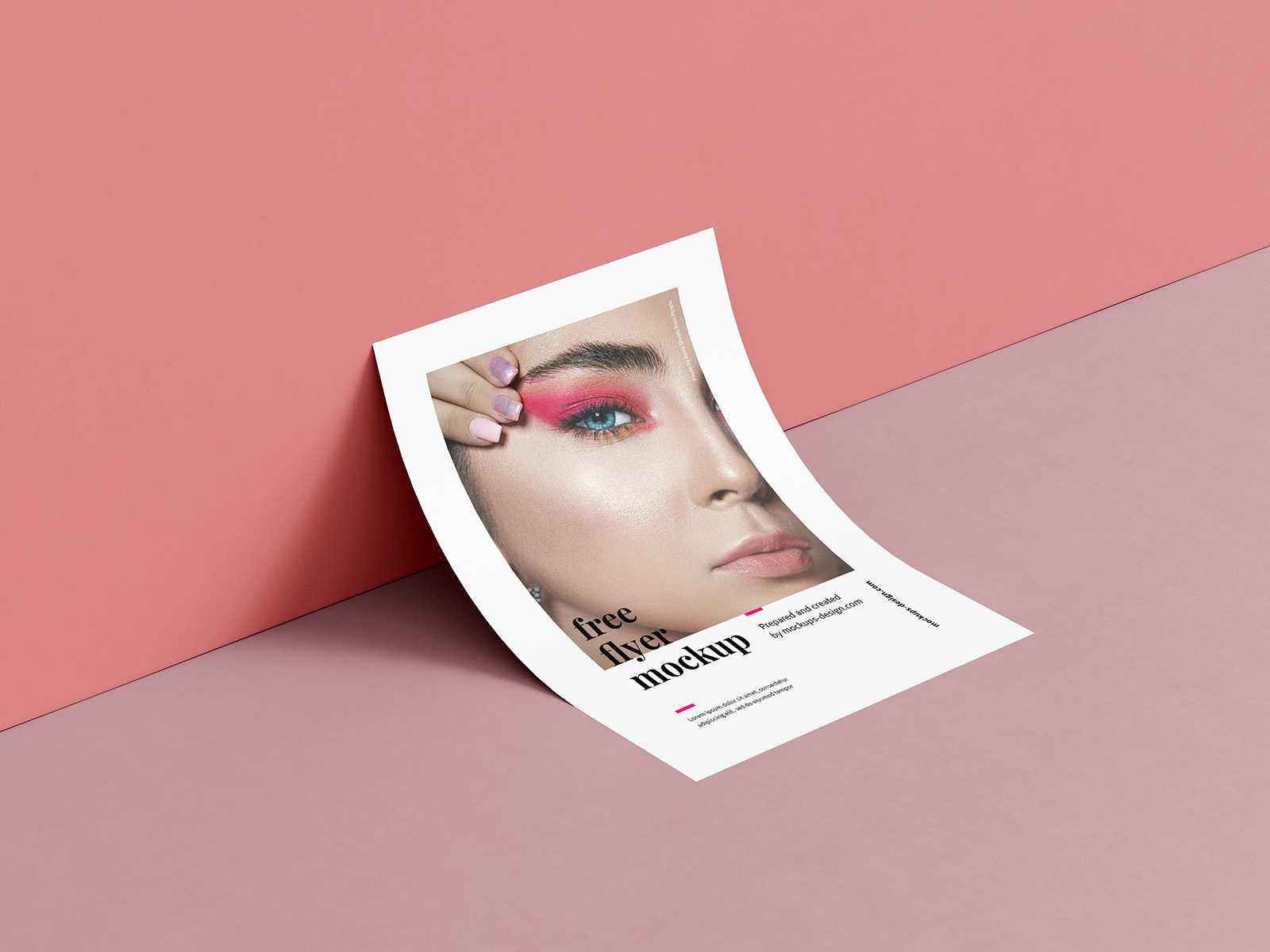 Free standing A6 flyer mockup - Instant Download
