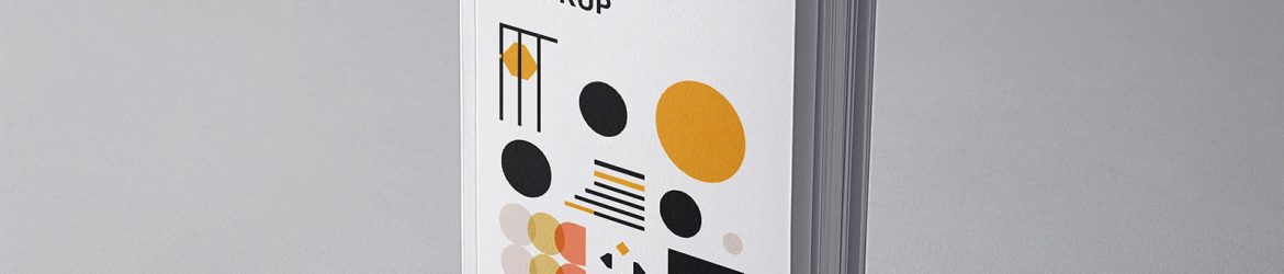 Free standing book cover mockup