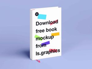 Free Standing Hard Cover Book Mockup (PSD)