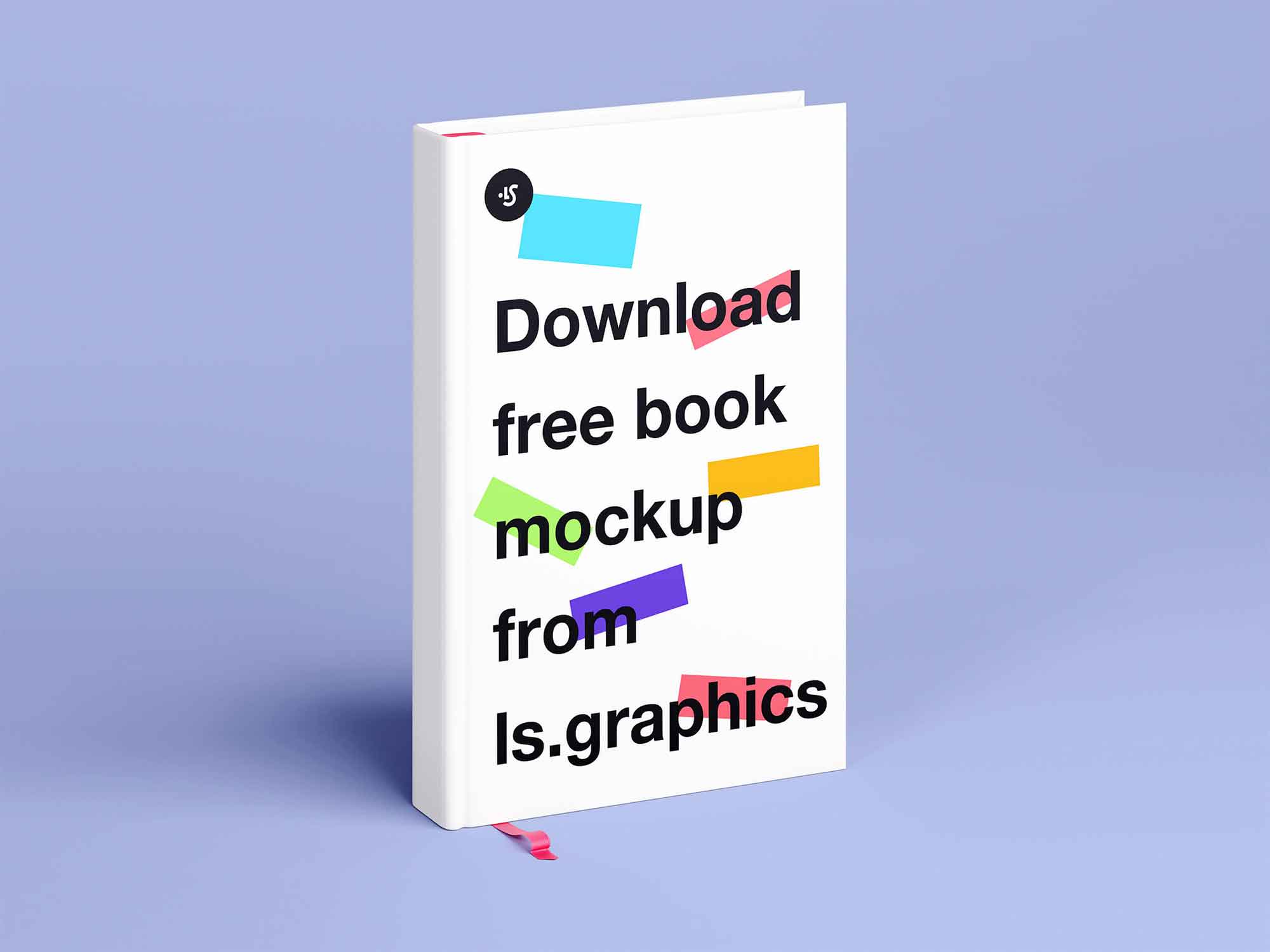 Free Standing Hard Cover Book Mockup (PSD)