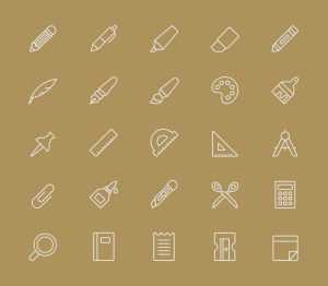 Free Stationery Vector Icons Part 03 (Ai)