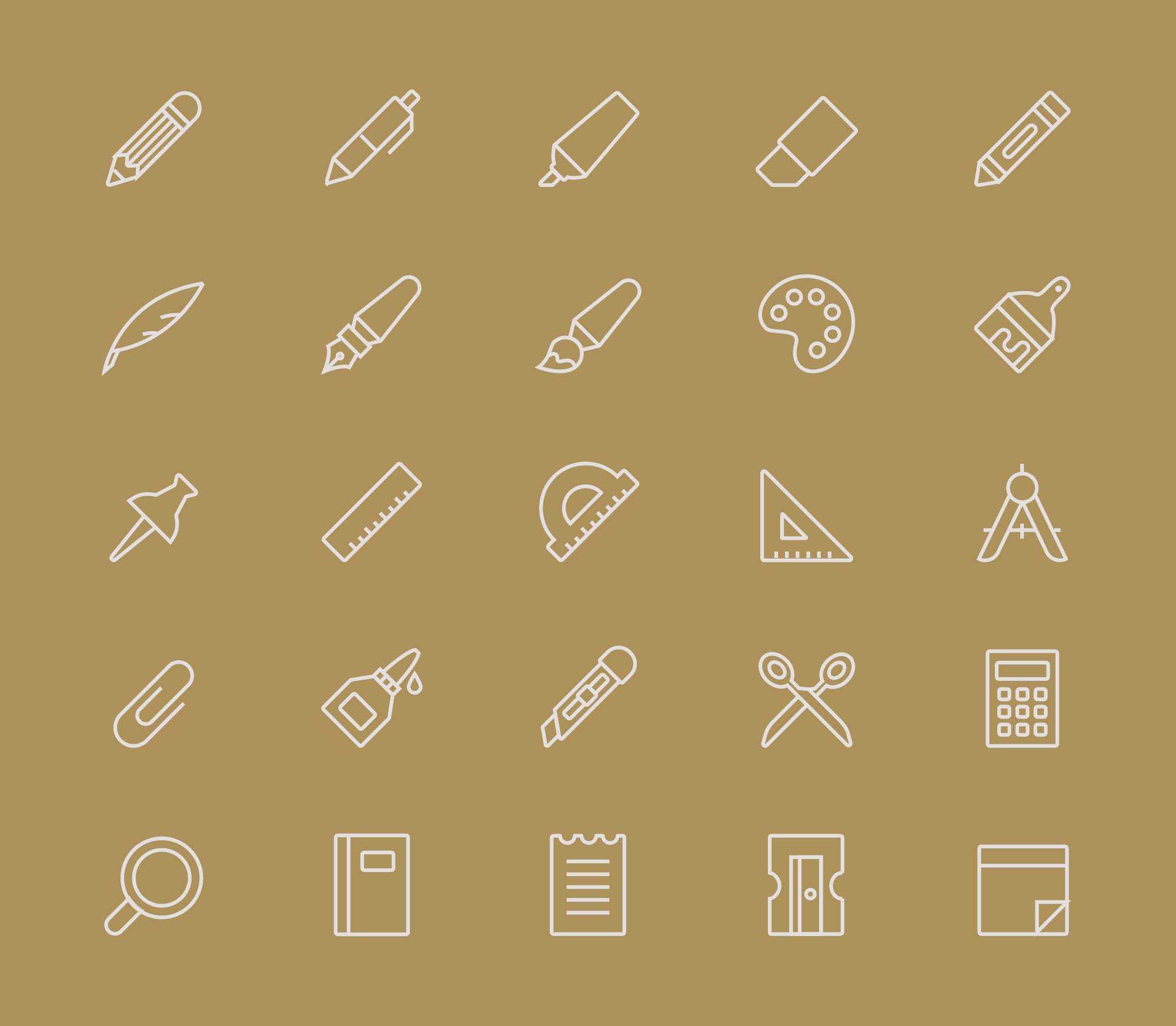 Free Stationery Vector Icons Part 03 (Ai)
