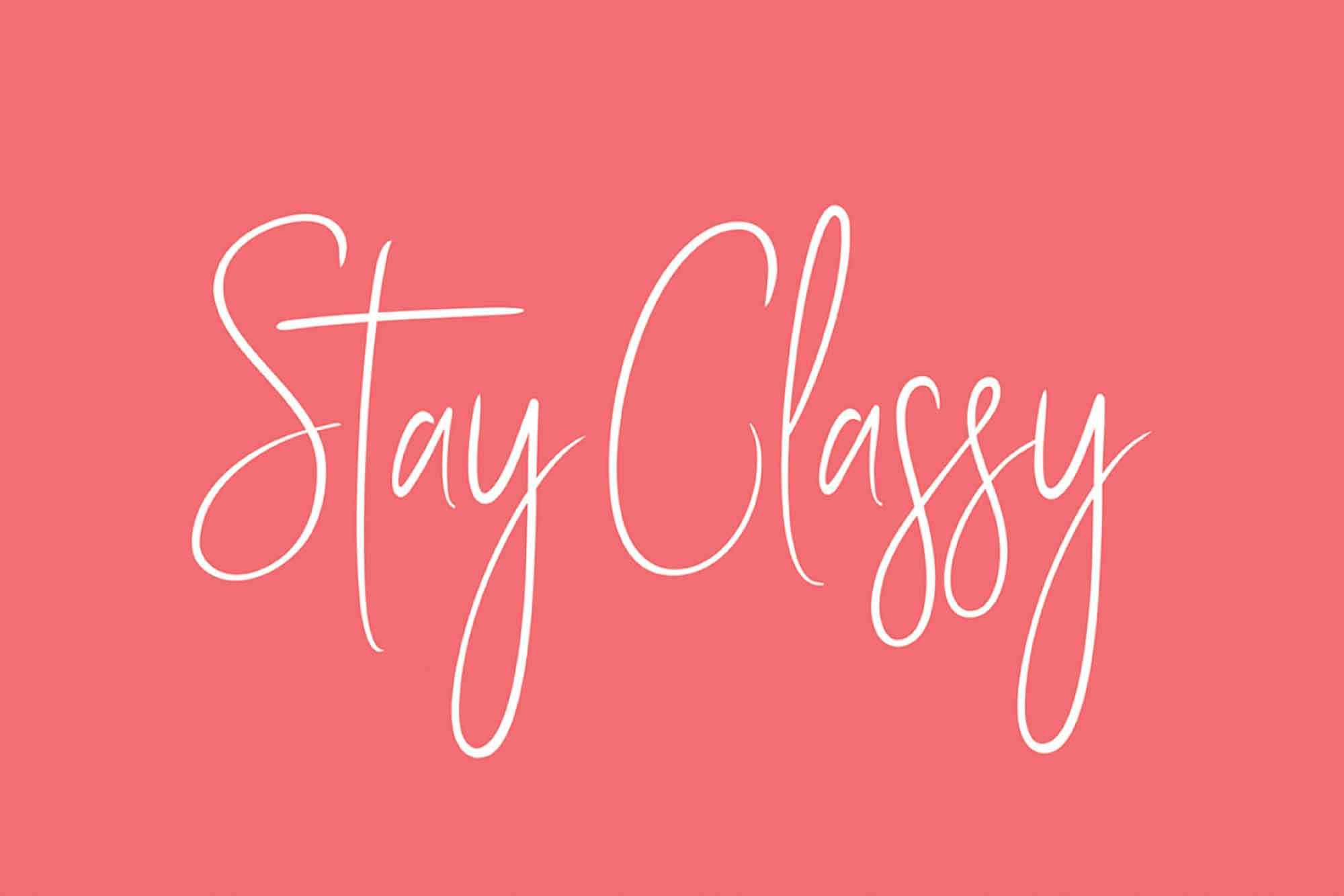 Free Stay Classy Script Font