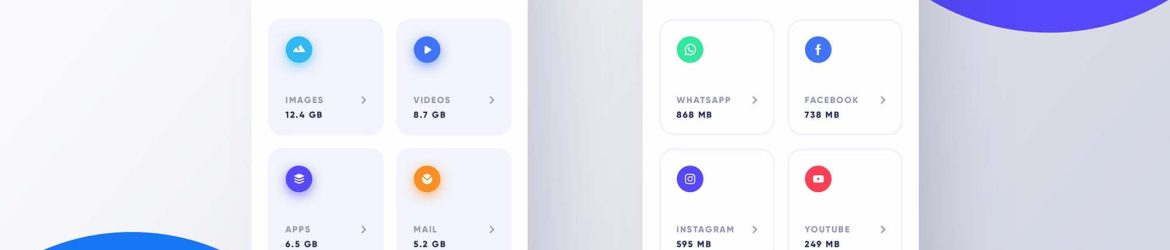 Free Storage App Template (PSD)