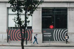 Free Store Front Wall Mockup (PSD)