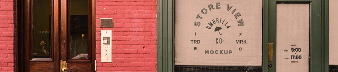 Free Store View Mockup (PSD)